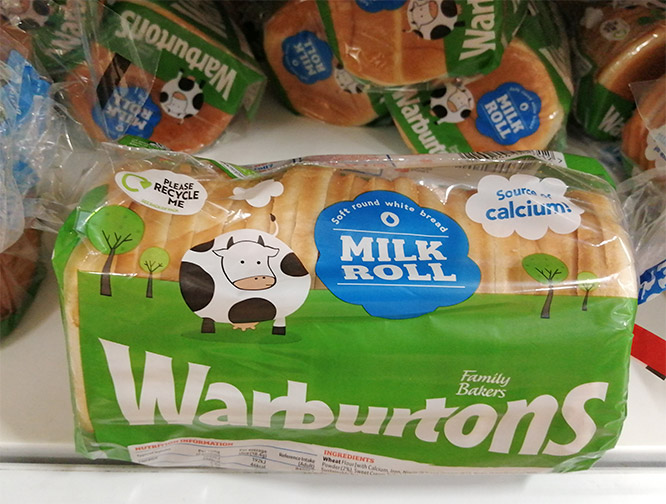 Pain roulé au lait Warburtons