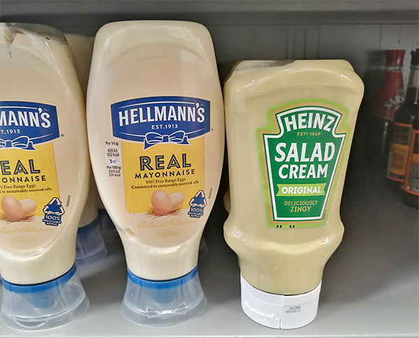 mayonnaise vs crème de salade